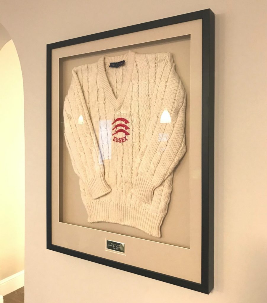 Framed cricket sweater for art